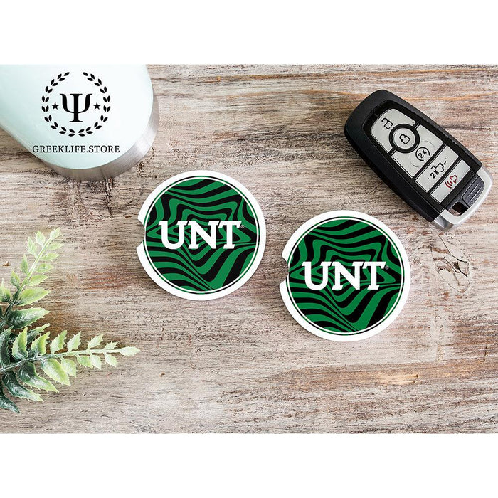 University of North Texas Car Cup Holder Coaster (Set of 2)