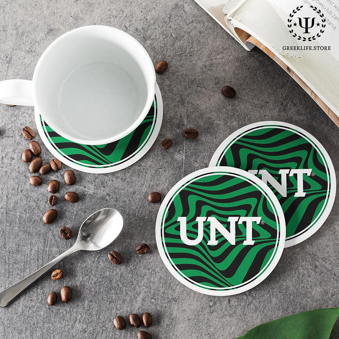 University of North Texas Beverage coaster round (Set of 4)