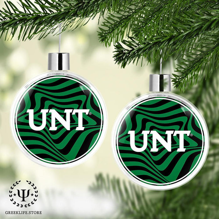 University of North Texas Christmas Ornament Flat Round