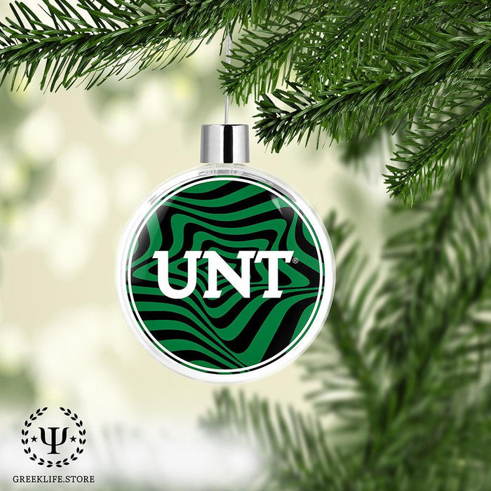 University of North Texas Christmas Ornament Flat Round