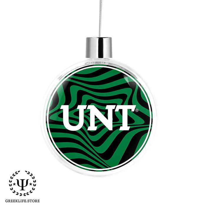 University of North Texas Christmas Ornament Flat Round