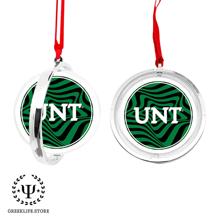 University of North Texas Christmas Reversible Flat Round Ornament