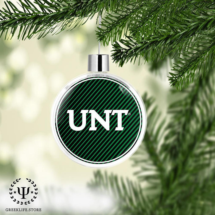 University of North Texas Christmas Ornament Flat Round