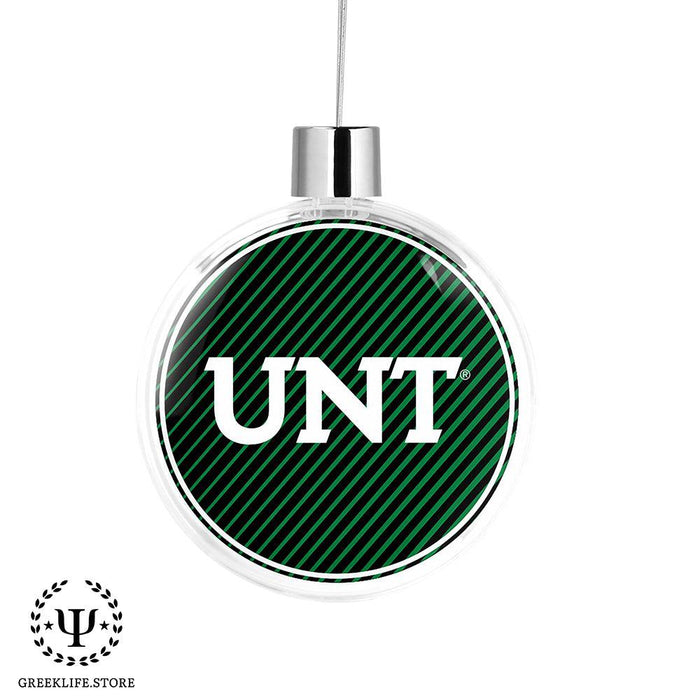 University of North Texas Christmas Ornament Flat Round