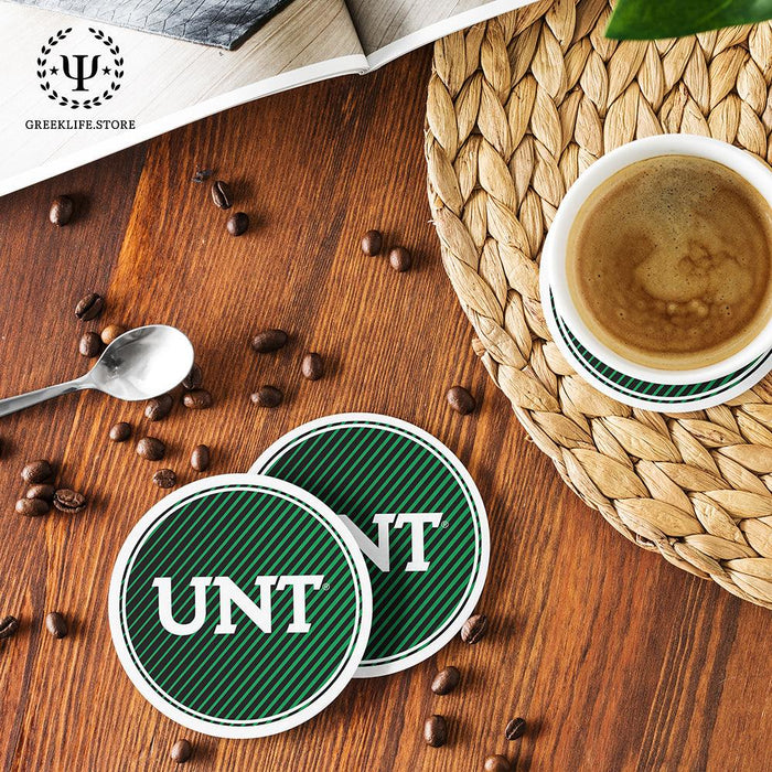 University of North Texas Beverage coaster round (Set of 4)