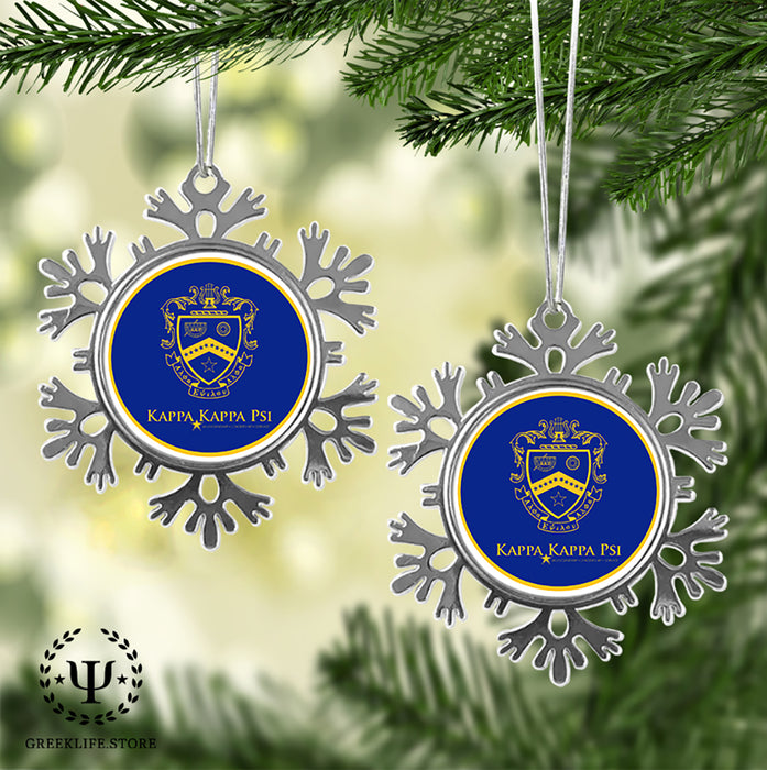 Kappa Kappa Psi Christmas Ornament - Snowflake Metal