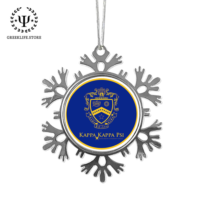 Kappa Kappa Psi Christmas Ornament - Snowflake Metal
