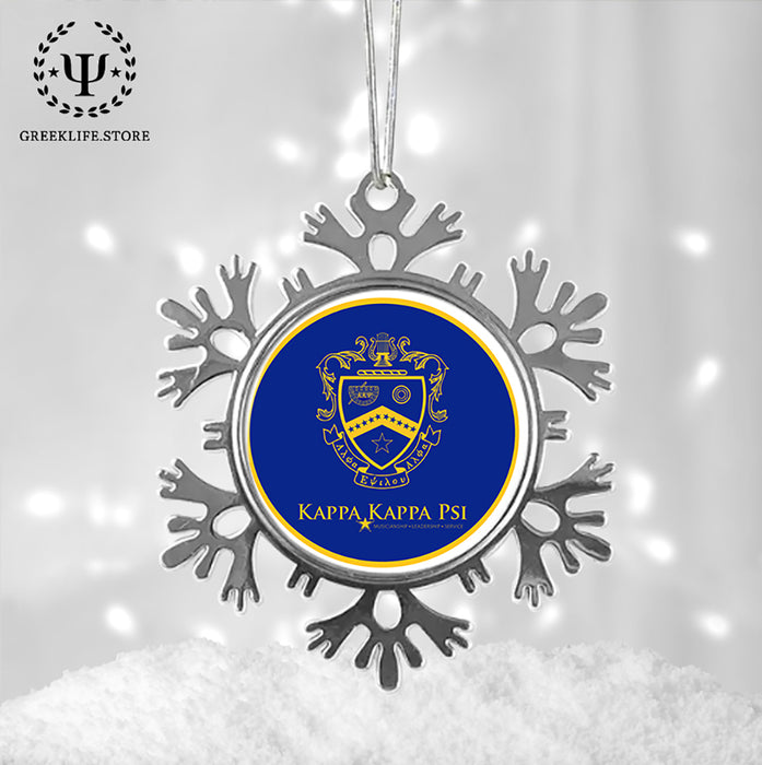 Kappa Kappa Psi Christmas Ornament - Snowflake Metal