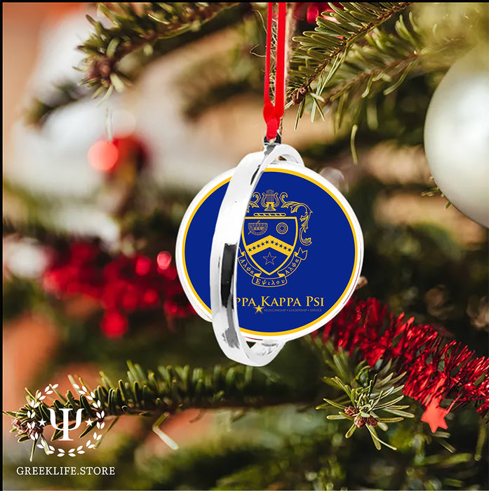 Kappa Kappa Psi Christmas Reversible Flat Round Ornament