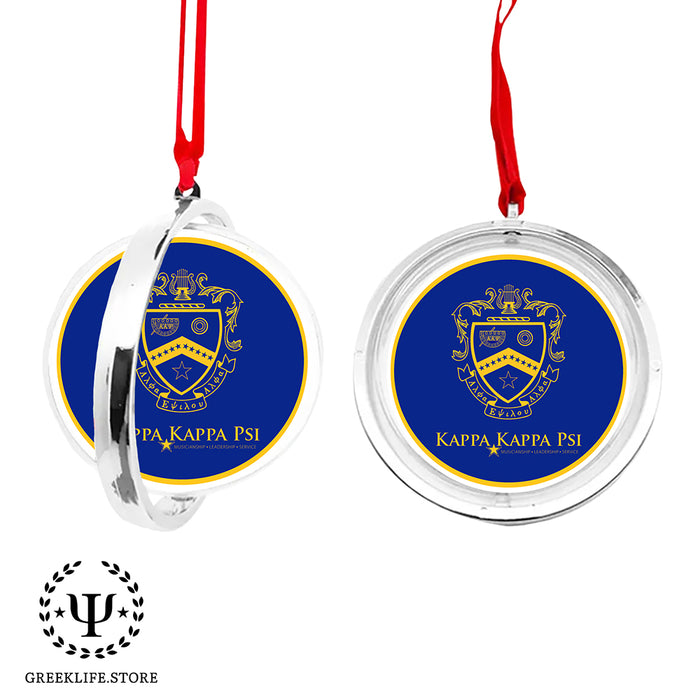 Kappa Kappa Psi Christmas Reversible Flat Round Ornament
