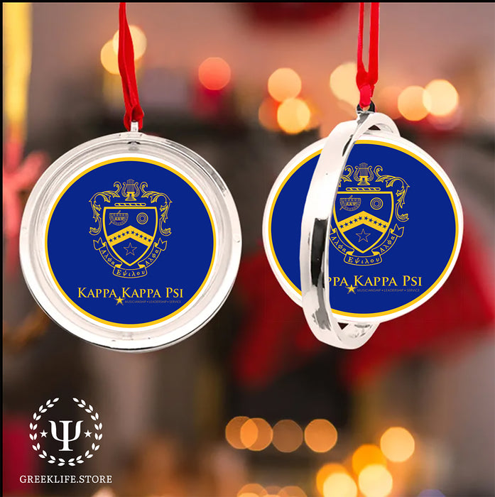 Kappa Kappa Psi Christmas Reversible Flat Round Ornament