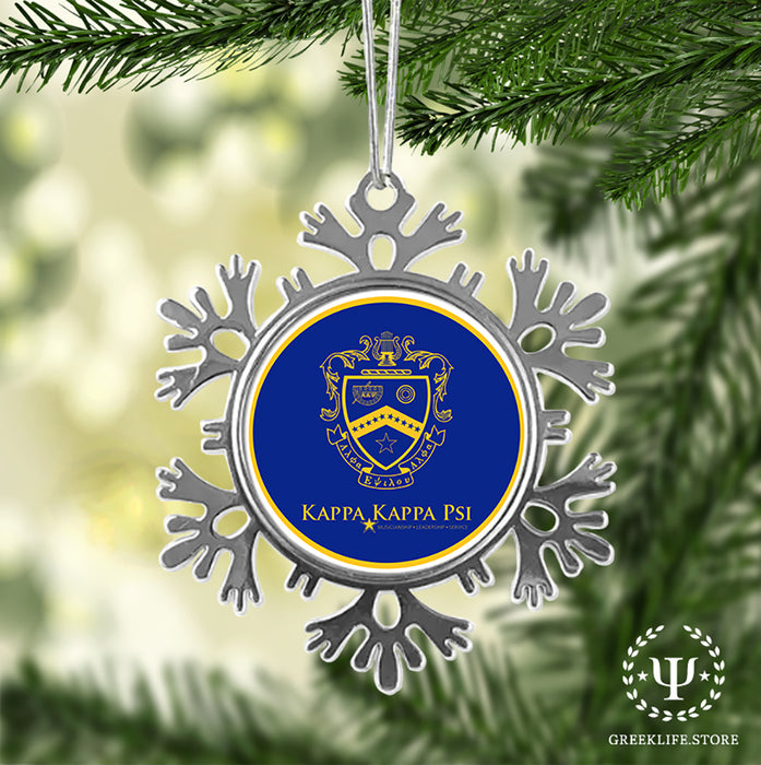 Kappa Kappa Psi Christmas Ornament - Snowflake Metal