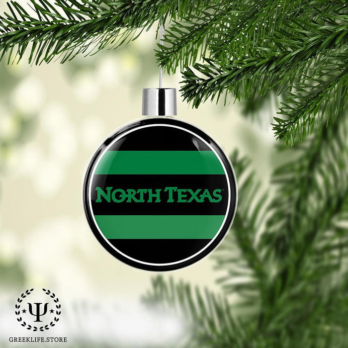 University of North Texas Christmas Ornament Flat Round