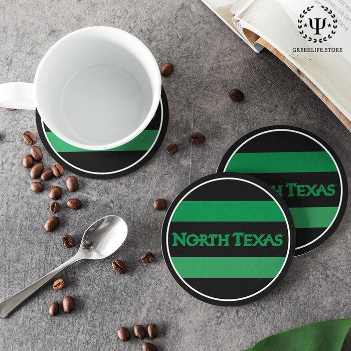 University of North Texas Beverage coaster round (Set of 4)