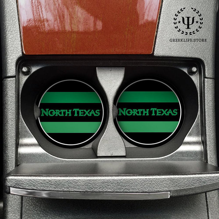 University of North Texas Car Cup Holder Coaster (Set of 2)