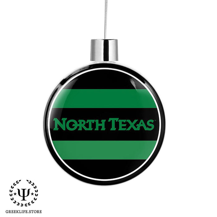 University of North Texas Christmas Ornament Flat Round