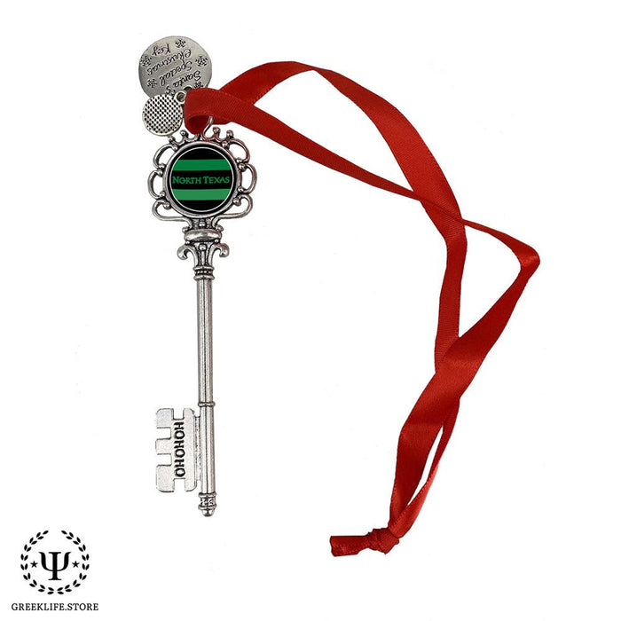 University of North Texas Christmas Ornament Santa Magic Key