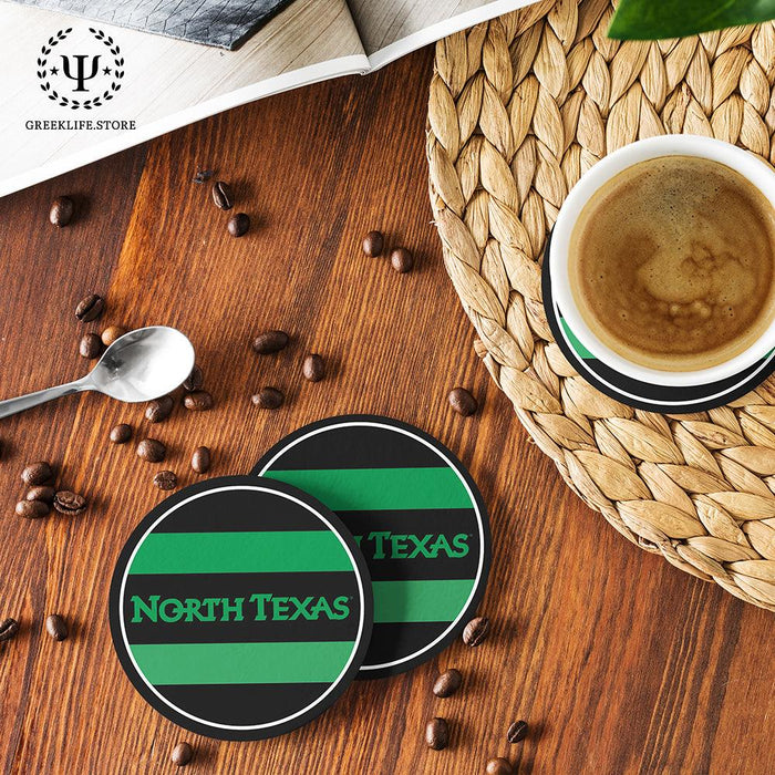 University of North Texas Beverage coaster round (Set of 4)