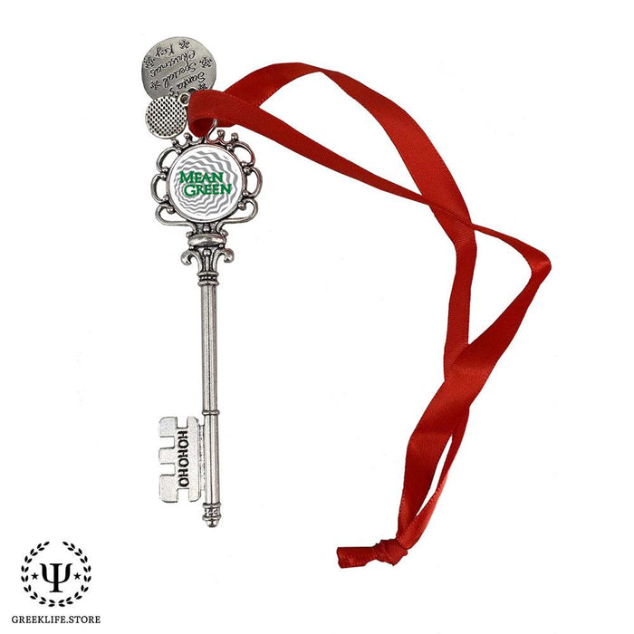 University of North Texas Christmas Ornament Santa Magic Key