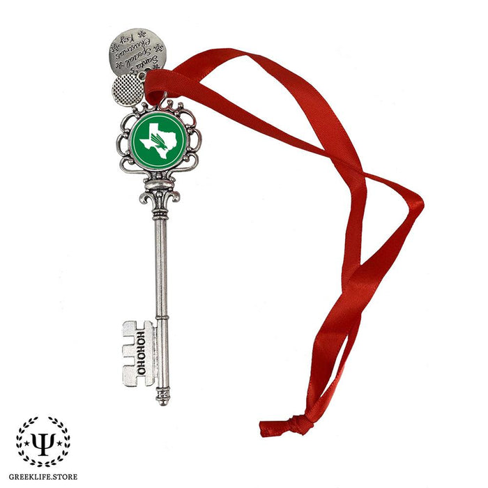 University of North Texas Christmas Ornament Santa Magic Key