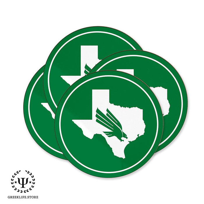 University of North Texas Beverage coaster round (Set of 4)