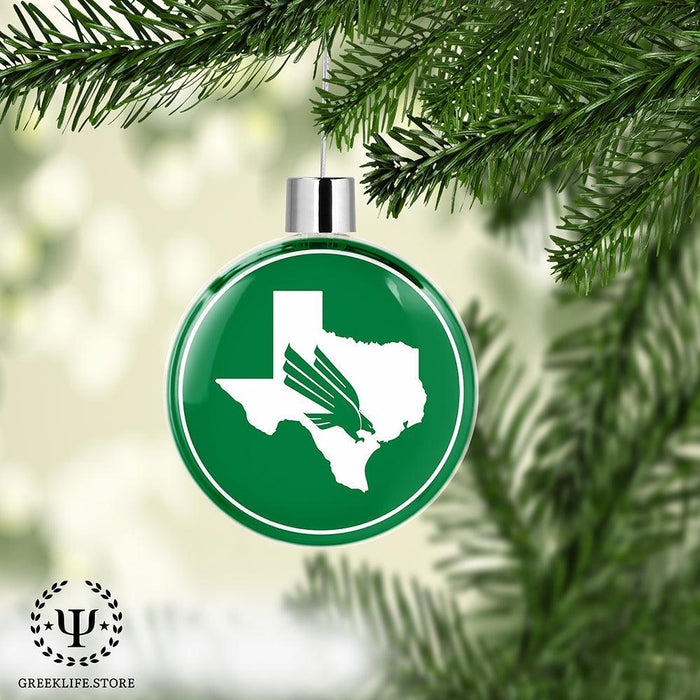 University of North Texas Christmas Ornament Flat Round