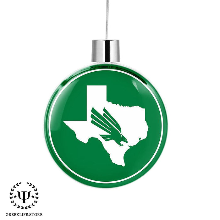 University of North Texas Christmas Ornament Flat Round