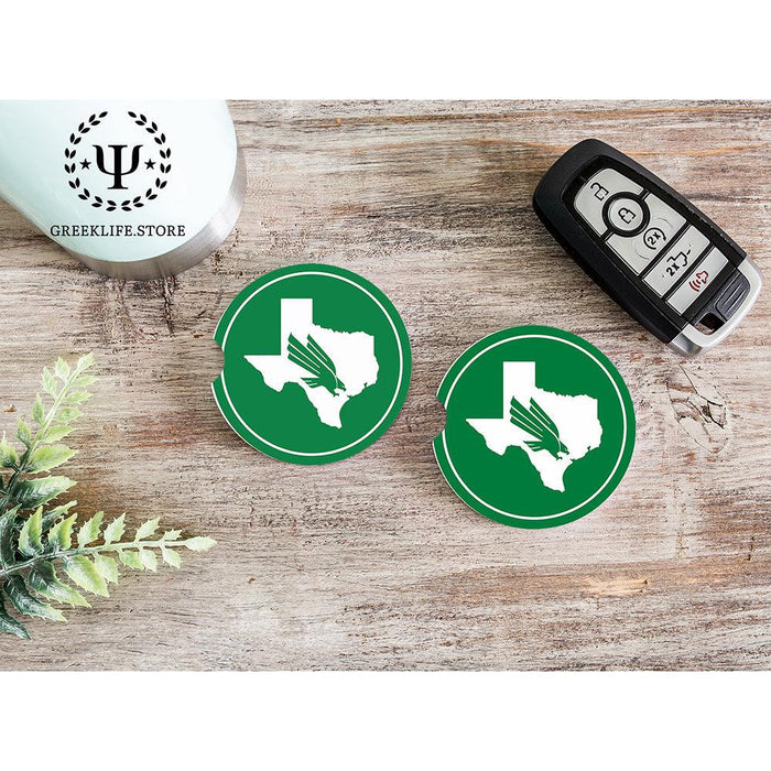 University of North Texas Car Cup Holder Coaster (Set of 2)