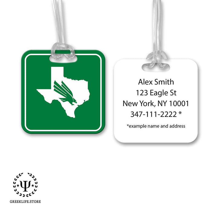 University of North Texas Luggage Bag Tag (square)