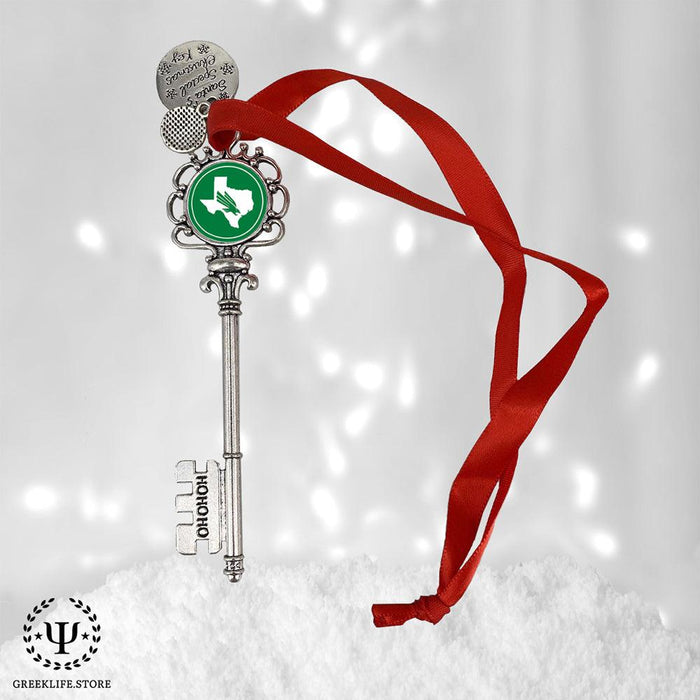 University of North Texas Christmas Ornament Santa Magic Key