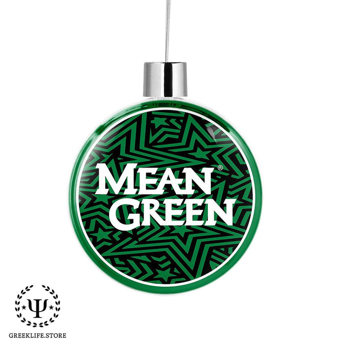 University of North Texas Christmas Ornament Flat Round