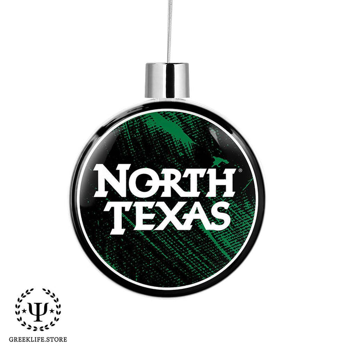 University of North Texas Christmas Ornament Flat Round