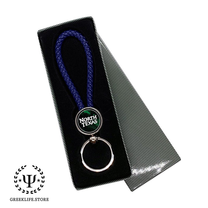 University of North Texas Key chain round