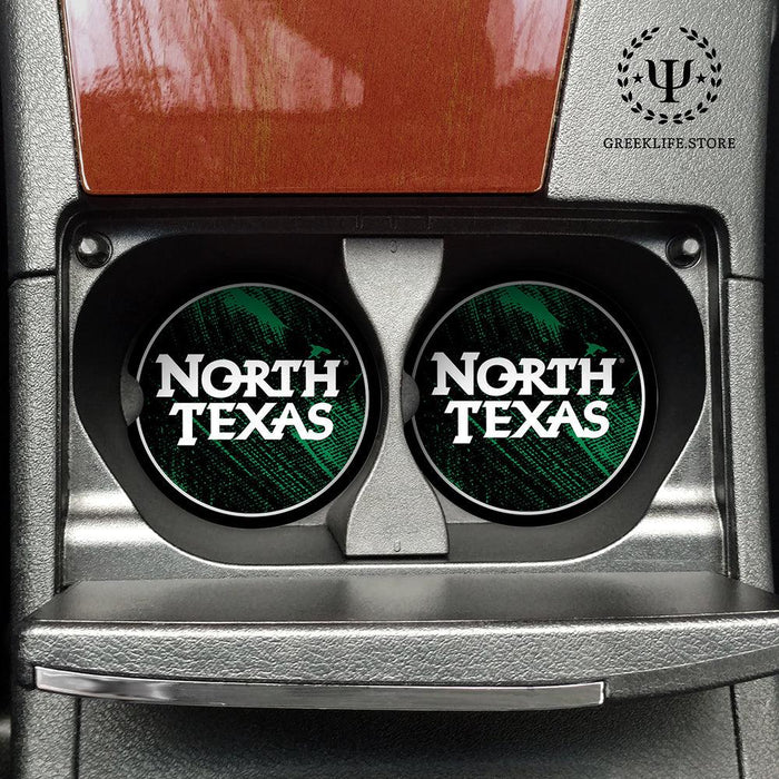 University of North Texas Car Cup Holder Coaster (Set of 2)