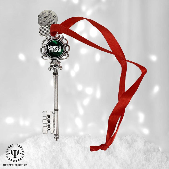 University of North Texas Christmas Ornament Santa Magic Key