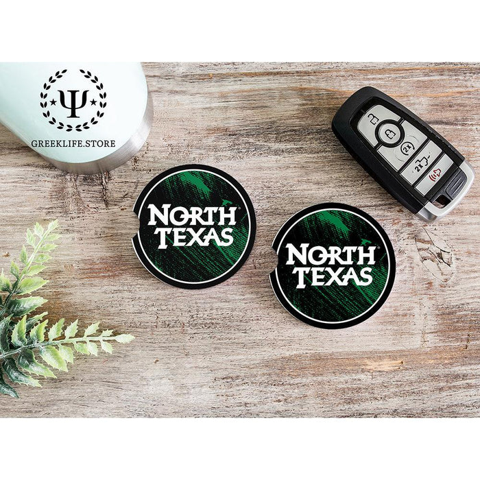 University of North Texas Car Cup Holder Coaster (Set of 2)