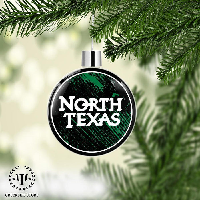 University of North Texas Christmas Ornament Flat Round