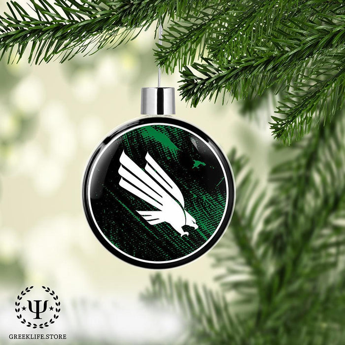 University of North Texas Christmas Ornament Flat Round