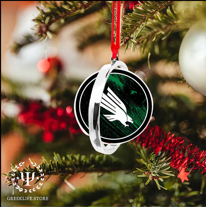 University of North Texas Christmas Reversible Flat Round Ornament