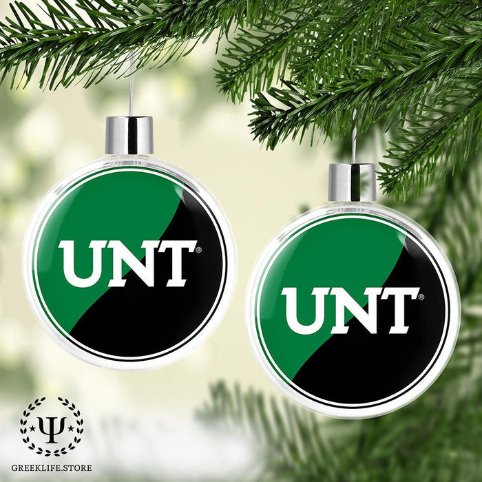 University of North Texas Christmas Ornament Flat Round