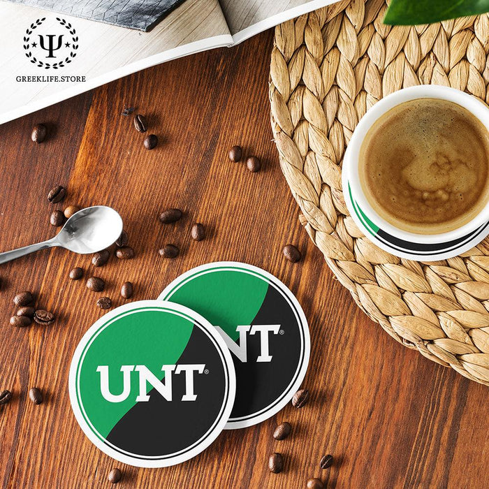 University of North Texas Beverage coaster round (Set of 4)