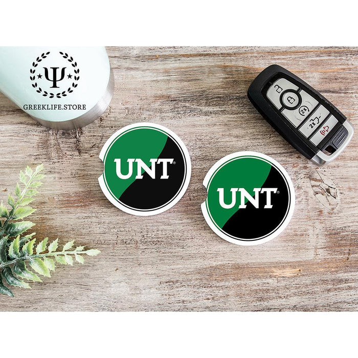 University of North Texas Car Cup Holder Coaster (Set of 2)