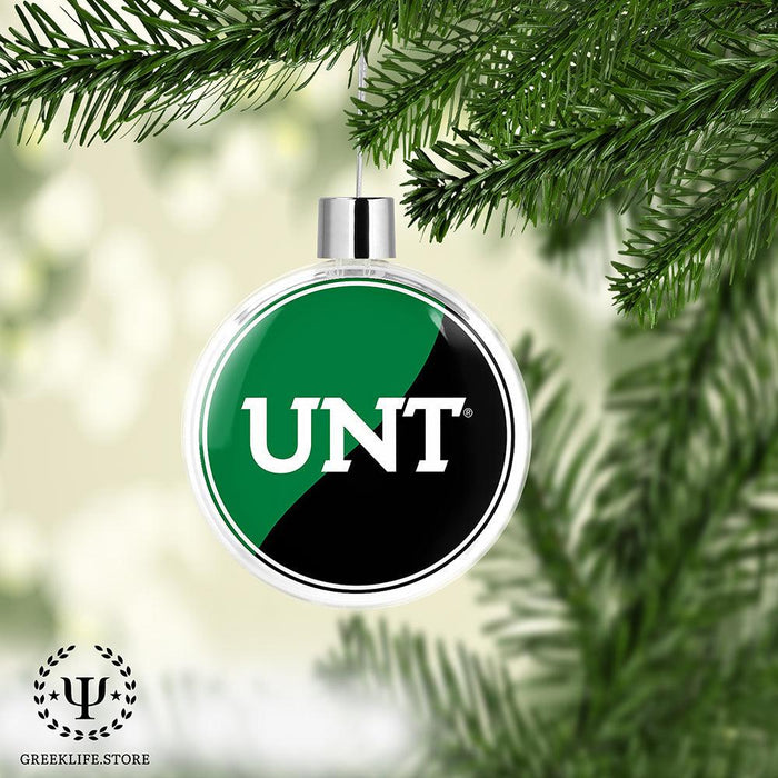 University of North Texas Christmas Ornament Flat Round