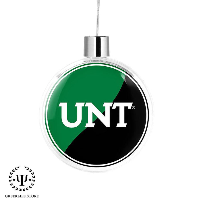 University of North Texas Christmas Ornament Flat Round