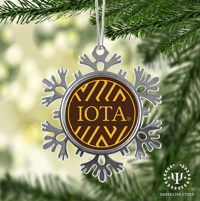Iota Phi Theta Christmas Ornament - Snowflake Metal