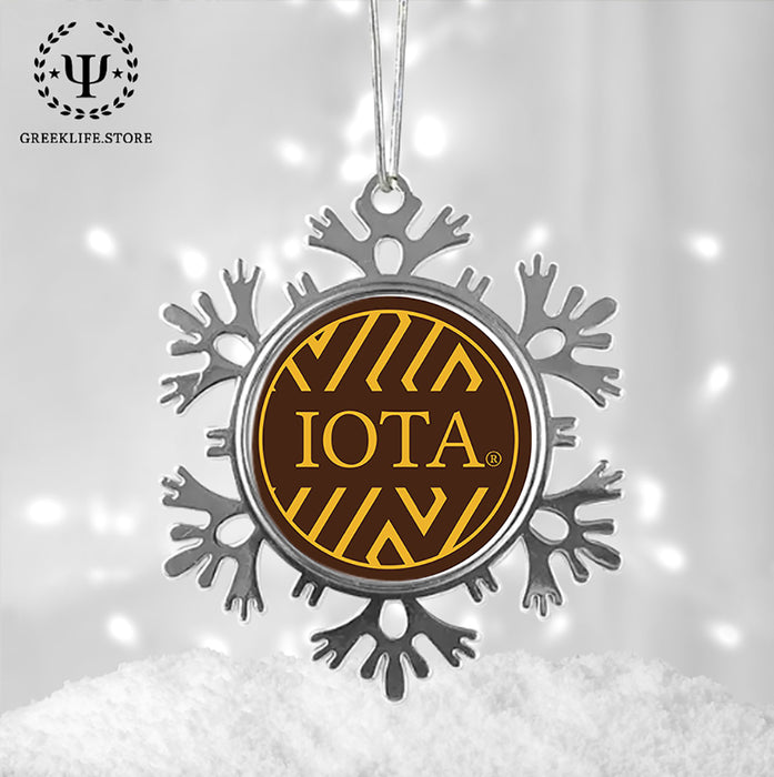 Iota Phi Theta Christmas Ornament - Snowflake Metal