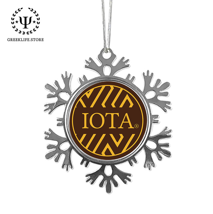 Iota Phi Theta Christmas Ornament - Snowflake Metal