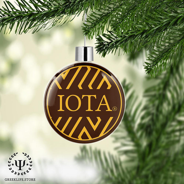 Iota Phi Theta Christmas Ornament Flat Round