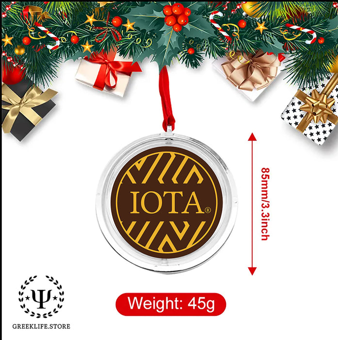 Iota Phi Theta Christmas Reversible Flat Round Ornament