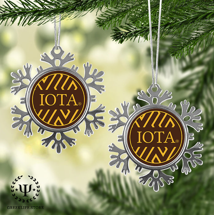 Iota Phi Theta Christmas Ornament - Snowflake Metal